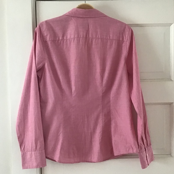 Like New Talbots Women’s Blouse Top Size 10 Cotton Raspberry Pink Shirt - Picture 10 of 12
